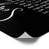 Poster Songbird Black Script Chanson Lyric Wall Art Impri (Coin)
