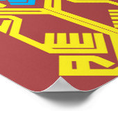 Poster Songket Tenun Geometrik Motif sans couture avec Cr (Coin)