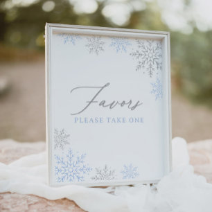 Poster Sonnerie bleue Baby shower des favoris Boy Signer
