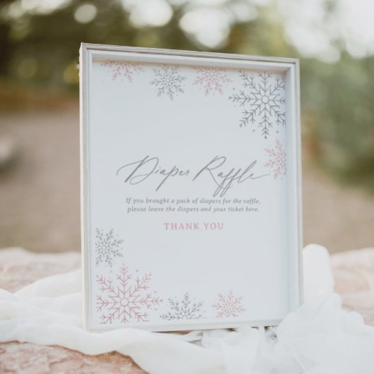 Poster Sonnerie rose Fille Baby shower Déchets Sonnette