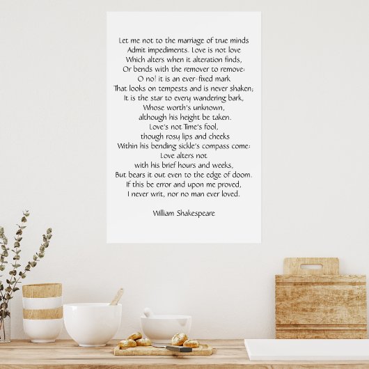 Poster Sonnet 116 (Cuisine)