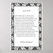 Poster Sonnet # 18 par William Shakespeare (Devant)
