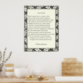 Poster Sonnet # 18 par William Shakespeare (Cuisine)