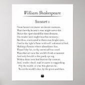 Poster Sonnet 1 par William Shakespeare (Devant)