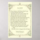 Poster Sonnet # 29 par William Shakespeare (Devant)