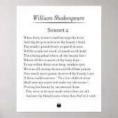 Poster Sonnet 2 par William Shakespeare (Devant)