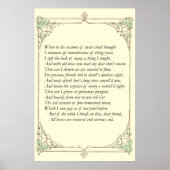 Poster Sonnet # 30 par William Shakespeare (Devant)