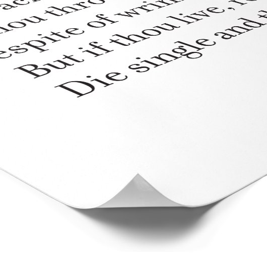 Poster Sonnet 3 par William Shakespeare (Coin)