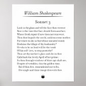 Poster Sonnet 3 par William Shakespeare (Devant)