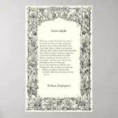 Poster Sonnet # 43 par William Shakespeare (Devant)