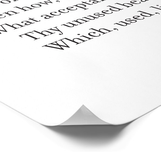 Poster Sonnet 4 par William Shakespeare (Coin)