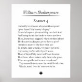 Poster Sonnet 4 par William Shakespeare (Devant)