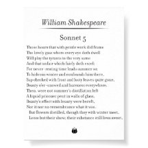 Sonnet 5 par William Shakespeare