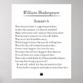 Poster Sonnet 6 par William Shakespeare (Devant)