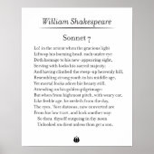 Poster Sonnet 7 par William Shakespeare (Devant)