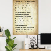 Poster Sonnet no 130 de William Shakespeare (Bureau à domicile)