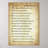 Poster Sonnet no 29 de William Shakespeare (Devant)