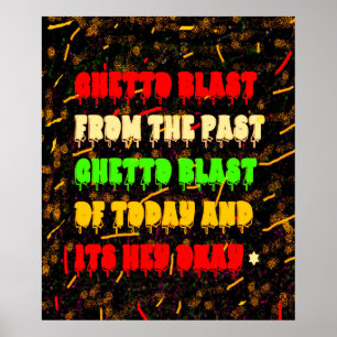 POSTER SONO DANS LE GHETTO DE STYLE AFRO-AMÉRICAIN
