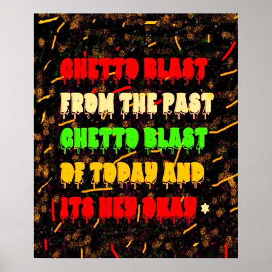 POSTER SONO DANS LE GHETTO DE STYLE AFRO-AMÉRICAIN (Devant)