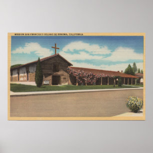 Poster Sonoma, CA - Mission San Francisco Solano