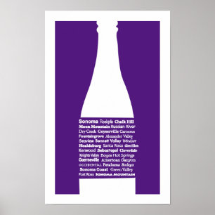 Poster Sonoma Wine Purple Print