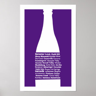 Poster Sonoma Wine Purple Print