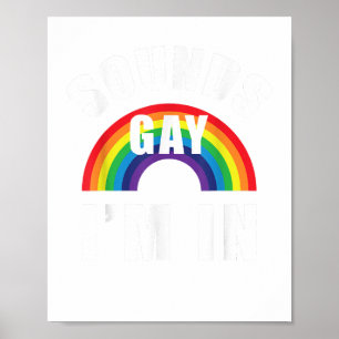 Poster Sons Gay Je suis en chemise drôle LGBT Gay Lesbian