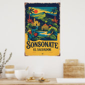 Poster Sonsonate El Salvador Vintage (Cuisine)