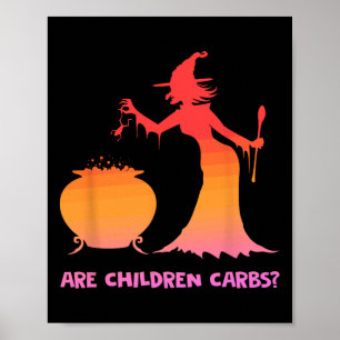Poster Sont Enfants Carbs Witch Cauldron Halloween Concep