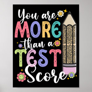 Poster Sont Plus Qu'Un Test Score Enseignant Jour Test