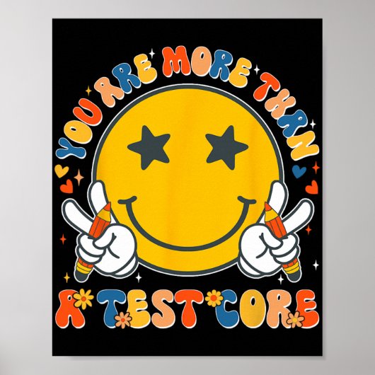 Poster Sont Plus Qu'Un Test Score Enseignant Test Da Test (Devant)