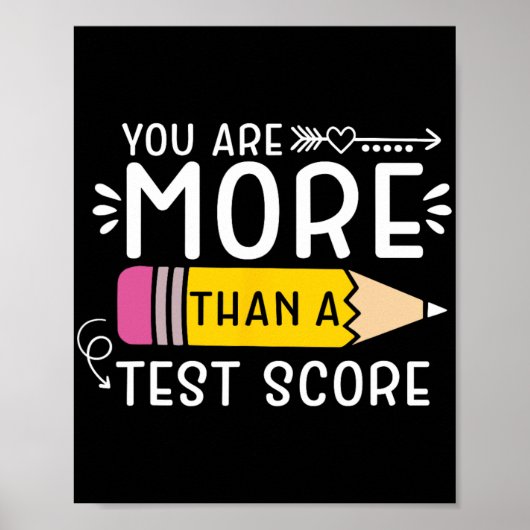 Poster Sont Plus Qu'Un Test Score Enseignant Test Jour 3 (Devant)