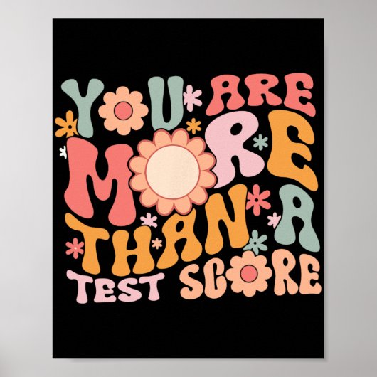 Poster Sont Plus Qu'Un Test Score Teacher Test Day Gro (Devant)