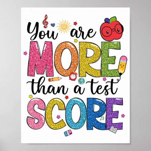 Poster Sont Plus Qu'Un Test Score Test Day Staar Test (Devant)