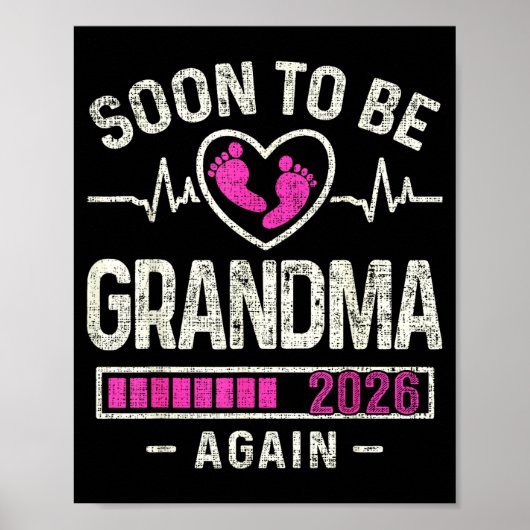 Poster Soon To Be Grandma Again 2026 Expecting Baby Grand (Devant)