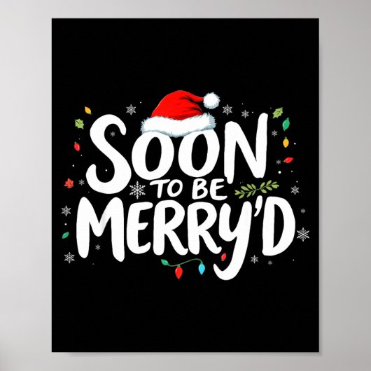 Poster Soon To Be Merry'd Christmas Engaged Fiance Santa  (Devant)