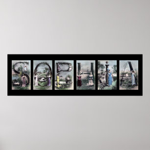 Poster SOPHIA Alphabet Lettre Nom Art