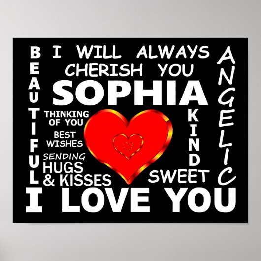 Poster Sophia I Love You (Devant)