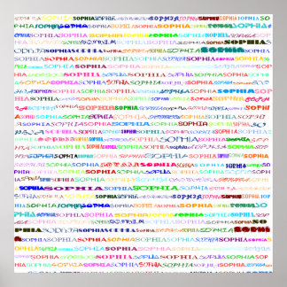 Poster Sophia Text Design II Imprimer