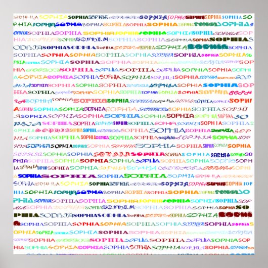 Poster Sophia Text Design II Imprimer (Devant)