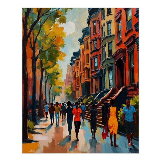 Poster Sophisticated Harlem Renaissance Street (Devant)