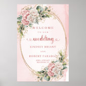 Poster Sophisticated Rose Gold Dusty Pink Welcome (Devant)