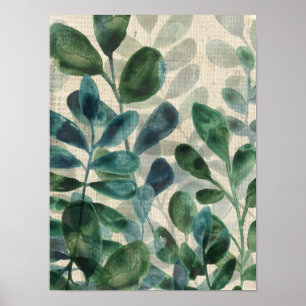Poster Sophistication verdoyante - Feuilles tropicaux
