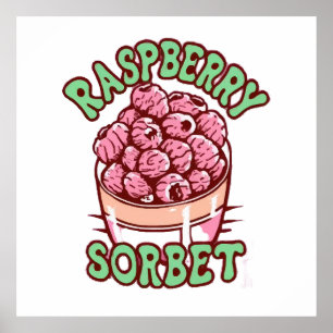 Poster Sorbet à la framboise
