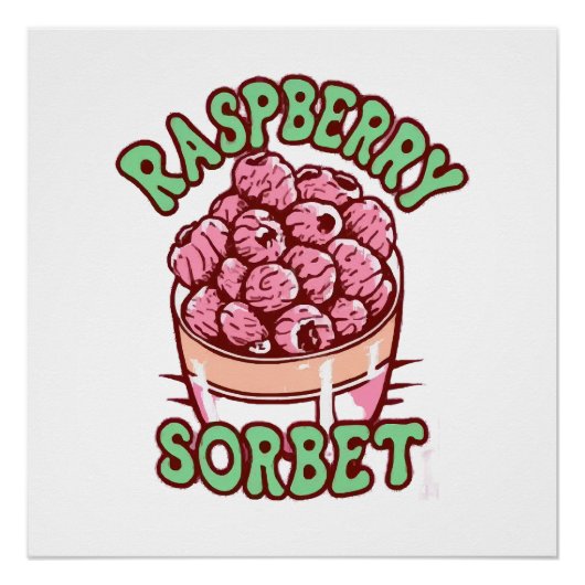 Poster Sorbet de framboise (Devant)