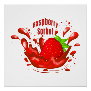 Poster Sorbet framboise