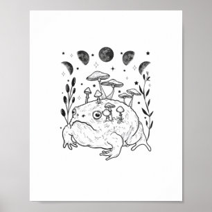 Poster Sorcellerie de lune académique Goblincore Esthétiq