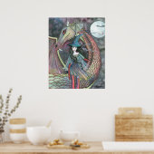 Poster sorcier et dragon par Molly Harrison (Cuisine)