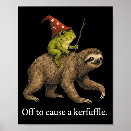 Poster Sorcier Grenouille Fantaisiste Part Pour Causer Un (Devant)