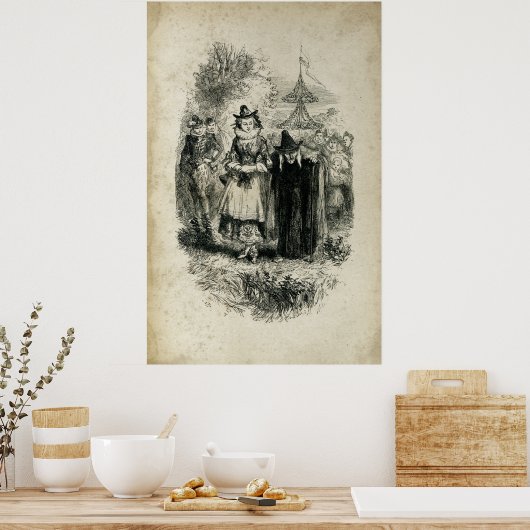 Poster Sorcière antiquité Halloween sorcières (Cuisine)